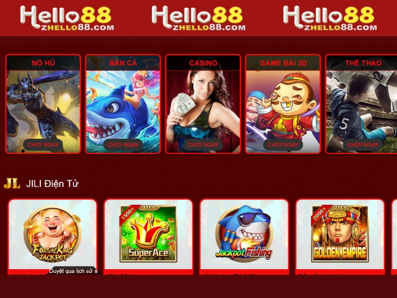 Kho game cược đỉnh đám của nhà cái Hello88